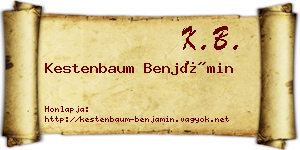 Kestenbaum Benjámin névjegykártya