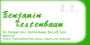 benjamin kestenbaum business card